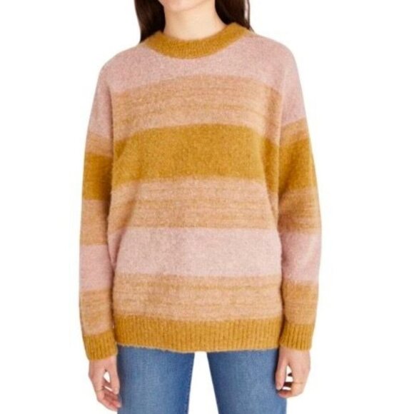Madewell Sweaters - Madewell Otis Space Dye Pullover Sweater Size XL Pink Oyster Alpaca Wool Blend